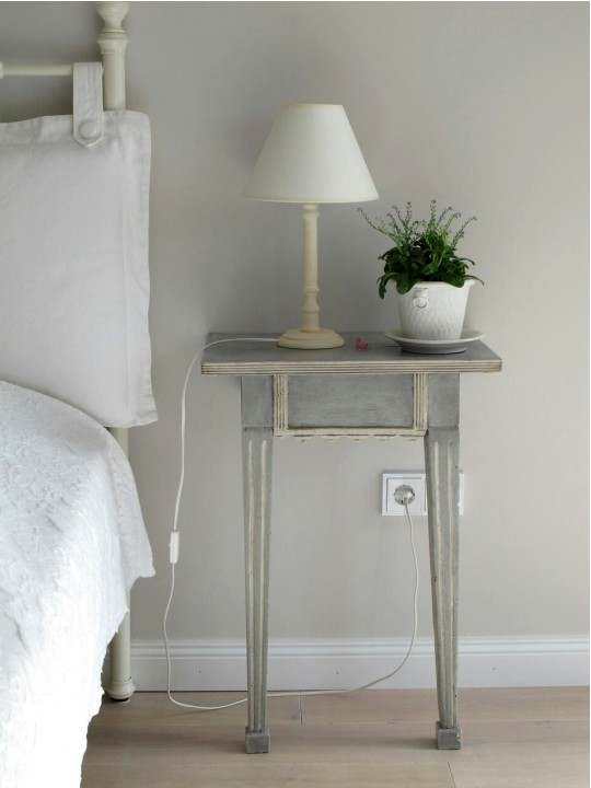 L shaped desk close-up
